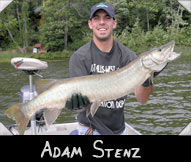 Adam Stenz with 39-inch musky guided by John Farrow
