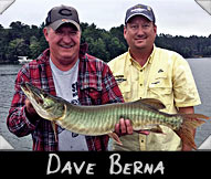 Dave Berna with his 34-inch musky, guided by Joe Junion