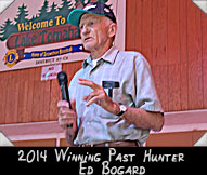 Winning Past Hunter for 2014, Ed Bogard