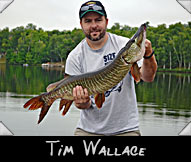 Tim Wallace with his 37 3/4&rdquo; musky guided by Don Ladubec
