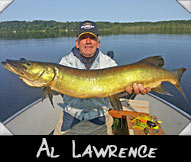 Past Hunter Al Lawrence boated this 36 1/2 &rdquo; musky guided by Ken Lawrence