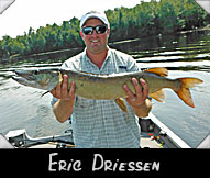 BT Equipment 5 contestant Eric Driessen boated this 34 1/2 &rdquo; musky guided by Jeff Pomplun