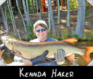 OFF On the Lake contestant Kennda Haker landed this 44&rdquo; musky guided by Roger Sabota