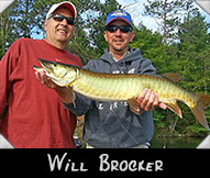 Will Brocker boated this 34 1/2 &rdquo; musky guided by Ken Lawrence