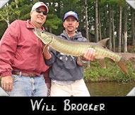 Will Brocker boated this 34 1/2 &rdquo; musky guided by Ken Lawrence