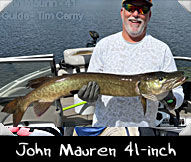 Past HunterJohn Mauren landed this 41-inch beauty while guided by Tim Cerny